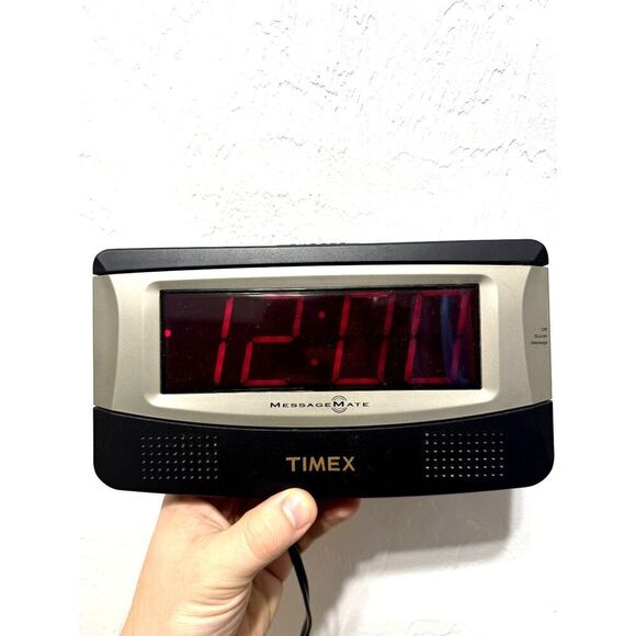 Vintage Timex Message Mate Alarm Clock Record Personal Voice Bedside Gift Family - Picture 1 of 7